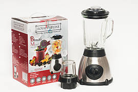 Блендер 2в1 Royalty Line RL-SME-600.6 600Вт стаціонарний+міні-млин скляний глечик 1.5л