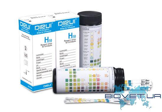 Тест-смужки для аналізу сечі Dirui H-10, 1 уп., фото 1