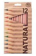 Карандаши цветные 12цв. с точилкой Jumbo Natural 6400-12CB Marco