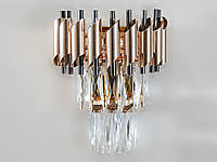 Хрустальное бра настенный светильник в стиле модерн Diasha 201202/250SGD+BK