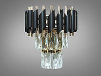 Кришталеве бра настінний світильник у стилі модерн Diasha 201202/250BK+S-gold