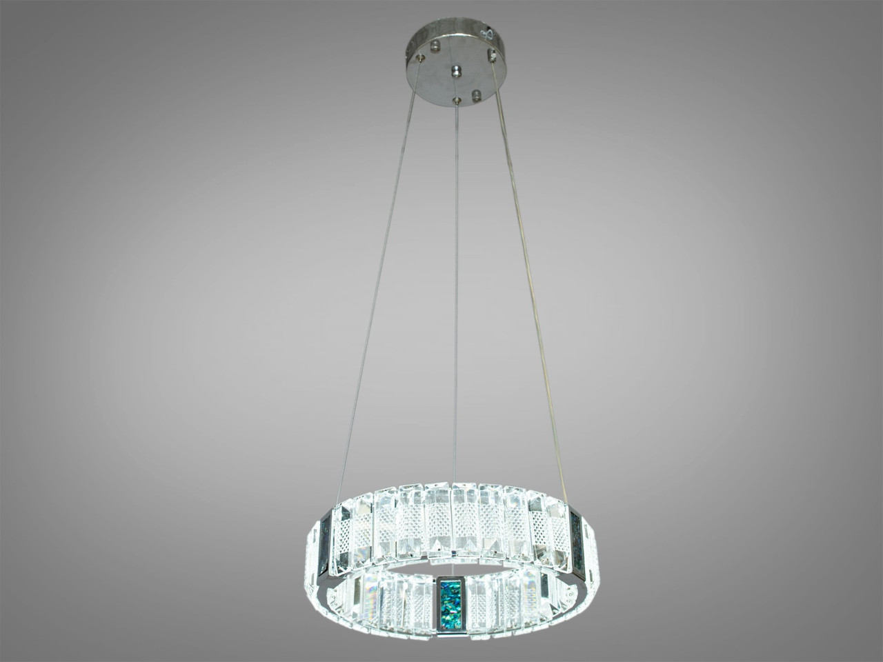 Кришталева світлодіодна LED люстра для високої стелі Diasha 81028-300HR