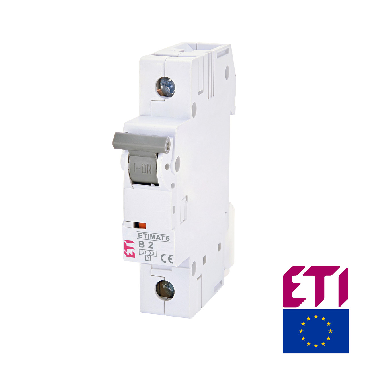 Автоматичний вимикач ETI ETIMAT 6 1Р 2A B 6kA (2111510 модульний