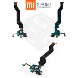 Шлейф для Xiaomi Mi Note, конектора заряджання, мікрофона, з компонентами, оригінал