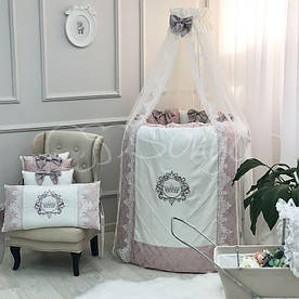 Комплект дитячої постільної білизни Маленька Соня Elegance пиляний троянда
