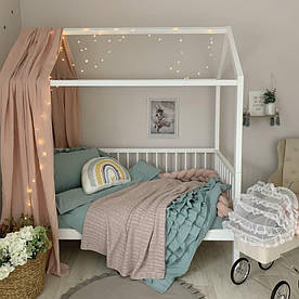 Комплект постільної білизни підліток Baby Chic варенка з рюшем м’ятний