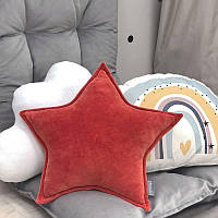 Подушка декоративная детская Звезда Терракотовая