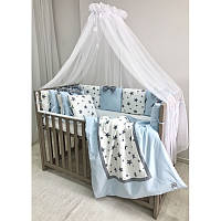 Комплект детского постельного белья Коллекция №4 Звезды голубой Baby Chic