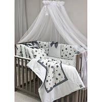 Комплект детского постельного белья Коллекция №4 Звезды серый Baby Chic