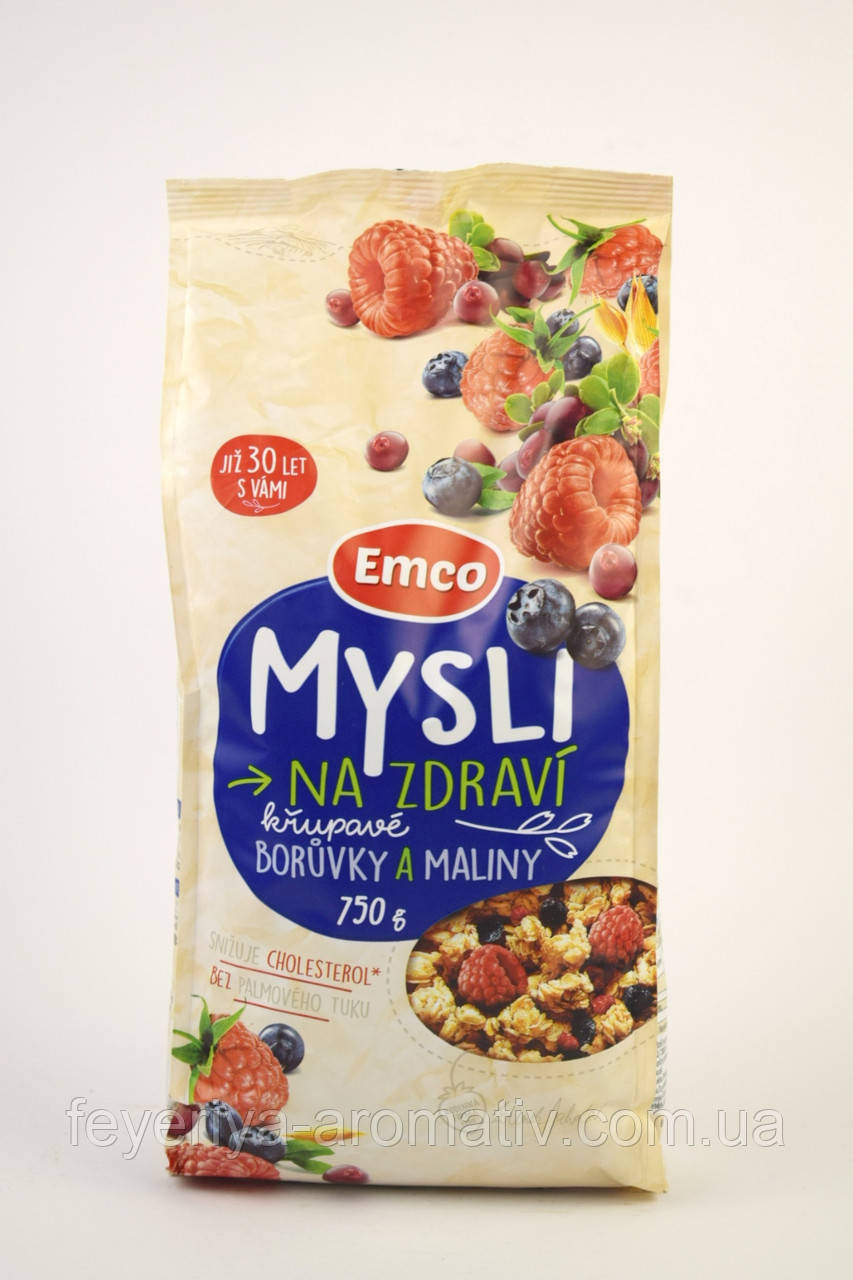 Мюслі з лохиною та малиною Emco 750г (Чехія)