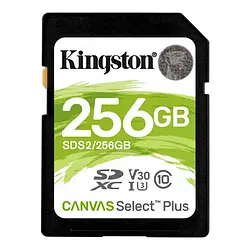 Карта памяті Kingston Canvas Select Plus SDS2/256GB Black 256GB SD