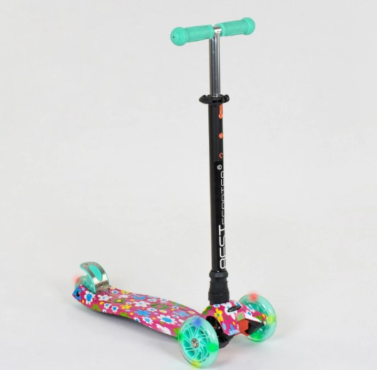 Самокат Best Scooter MAXI трубка керма алюмінієва, зі світними колесами