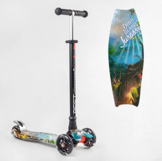 Самокат Best Scooter MAXI трубка керма алюмінієва, зі світними колесами
