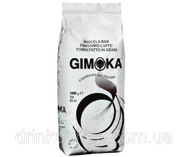 Кава Gimoka Bianco 10% Арабіка 90% Робуста Італія зерно 1кг