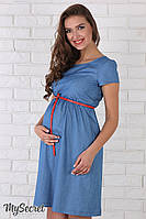 Легка сукня для вагітних і годування "Celena", джинсово-блакитна