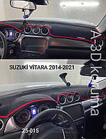 Накидка на панель приладів Suzuki Vitara IV 2014+ Чохол/накидка на торпеду авто Сузукі Вітара