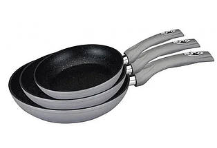 Набір сковорідок Royalty Line RL-FM3M, Silver, 3шт