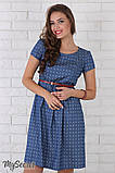 Літня сукня для вагітних і годування Celena DR-26.052, джинсово-синя з якорьками, розмір S, фото 6
