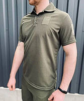 Футболка поло для військовослужбовців "ЗСУ" Cool-Pass Олива
