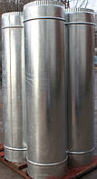 Труба із нержавіючої сталі 1 м з термоізоляцією в оцинкованому кожусі ø 200/300, товщина 0,5мм