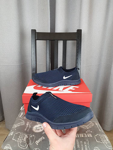 Синие летние мокасины для мужчин Nike Free Run 3.0. Легкие кроссовки ...