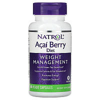 Суперпродукты асаи и зеленый чай для контроля веса, AcaiBerry Diet, Natrol (60 капсул)