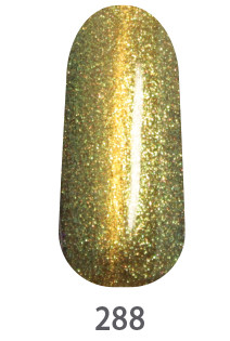 ГЕЛЬ-ЛАК ХАМЕЛЕОН КОТЯЧЕ ОКО MY NAIL 9МЛ насичений зелений з переливом в м'ятно-зелений з золотим глитером, фото 1