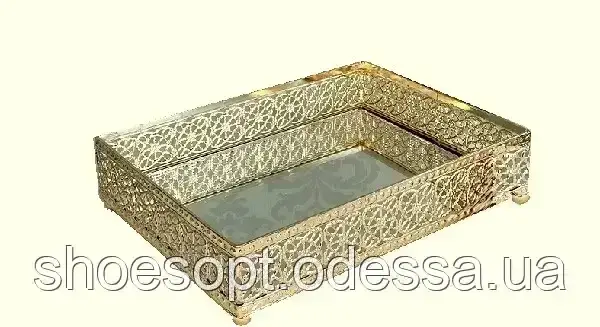 Таця металева золотиста