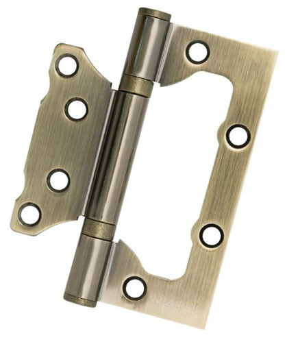 Дверна петля метелик (накладна) USK 4"*3"*2-2BB (38мм) Стара бронза, фото 1