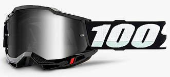 Мото окуляри 100% ACCURI 2 Goggle Black — Mirror Silver Lens, Mirror Lens