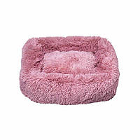 Лежак плюшевий для собак Milord PONCHIK XL 95*70*2 см (рожевий)