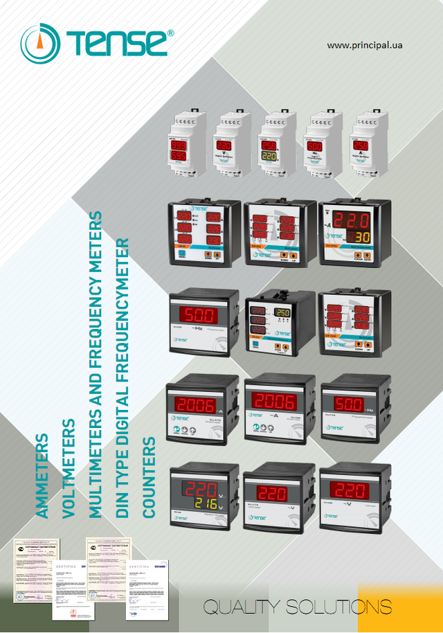 вимірювальні прилади, амперметри, вольтметри, частотоміри, мультиметри, аналізатори параметрів мережі