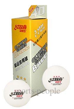 М'ячі для настільного тенісу (пінг-понгу) DHS 3*, 40 mm, (3 шт).