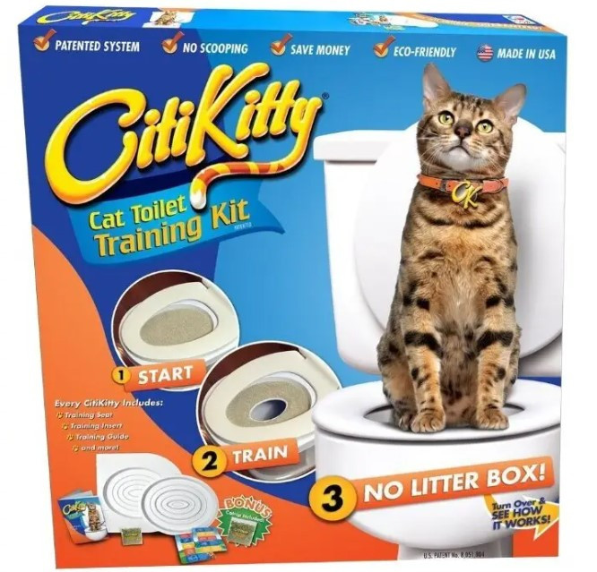 Набір для привчання кішок до туалету CitiKitty Cat Toilet, фото 1