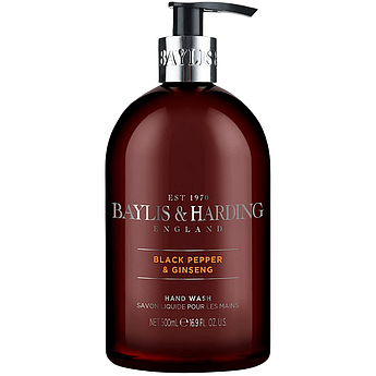 Парфумоване рідке мило для рук Чорний перець Імбир Baylis & Harding Black Pepper Ginseng Hand Wash 500 мл