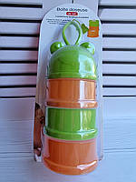 Емкость-дозатор для молочной смеси - зелено-оранжевый