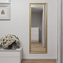 Дзеркало в повний зріст 170х60 в багетній рамі Золото з патиною Black Mirror на стіну у вітальню