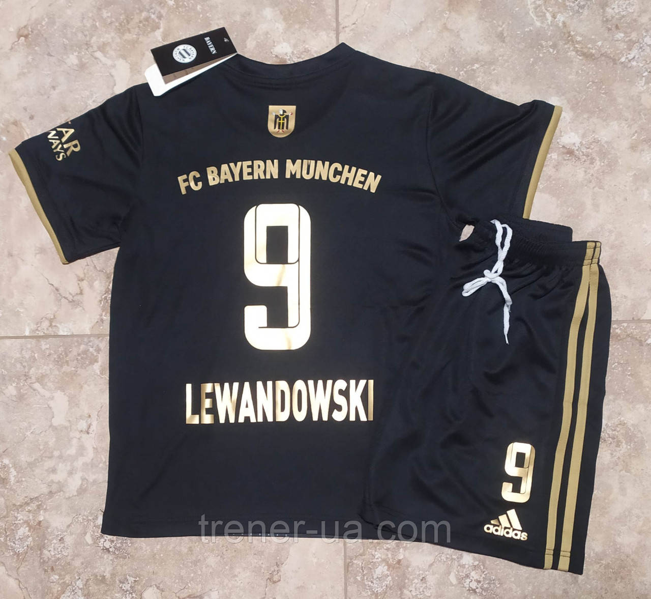 Футбольна форма Bayern Munchen Lewandowski 2022/Lewandowski форма чорна 2022/Левандовський Баварія/футбол