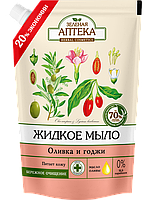 Рідке мило дой-пак Оливка та годжі 460 мл Зелена Аптека