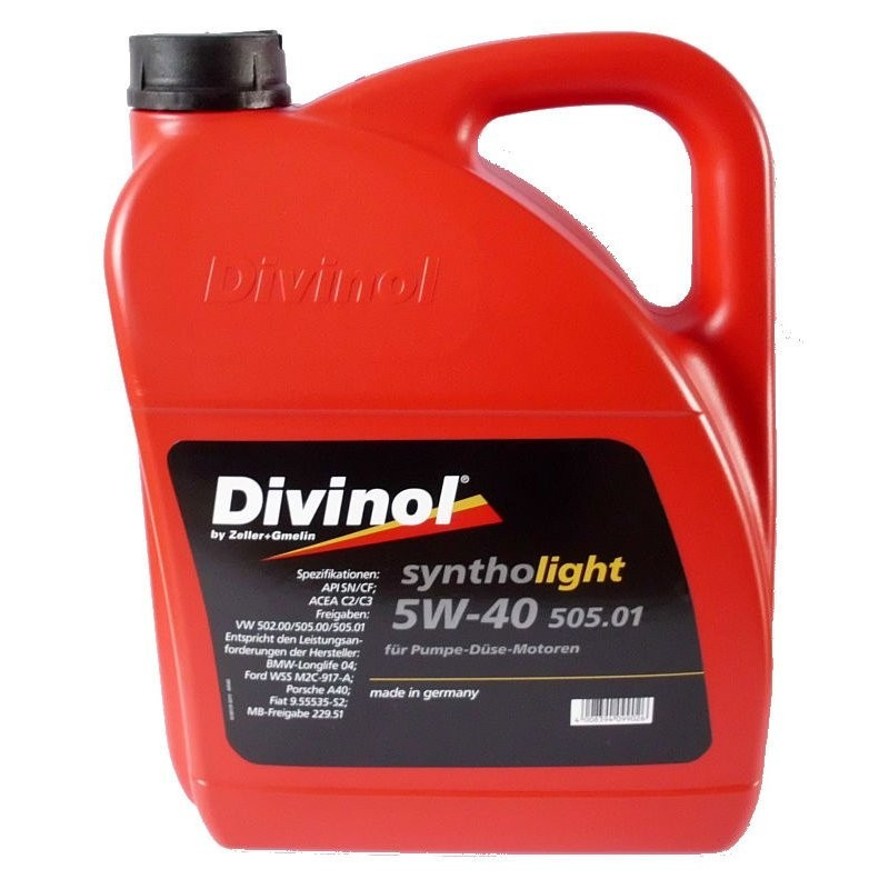 Моторное масло Divinol Syntholight 505.01 SAE 5W-40 5л (49540)