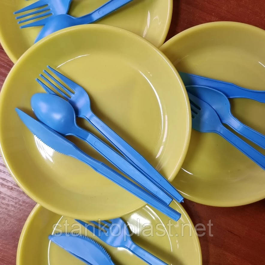 Посуд пластиковий. Миски, тарілки , стакани, вилки, ложки, ножі. - фото 6 - id-p1605584523
