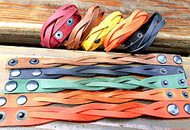 Браслети на руку з натуральної шкіри