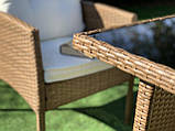Комплект меблів із ротанга Modena — диван, стіл, 2 крісла, 2 пуфи!, фото 8