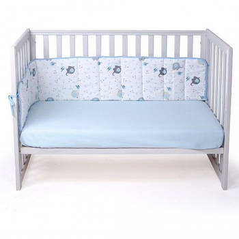 Бортик у дитяче ліжечко суцільний Baby Veres Elephant blue 185х32 см 154.01.1