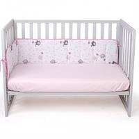 Бортик в детскую кроватку Baby Veres Elephant pink 185х32 см