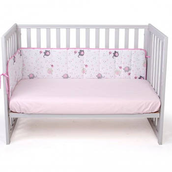 Бортик у дитяче ліжечко Baby Veres Elephant pink 185х32 см