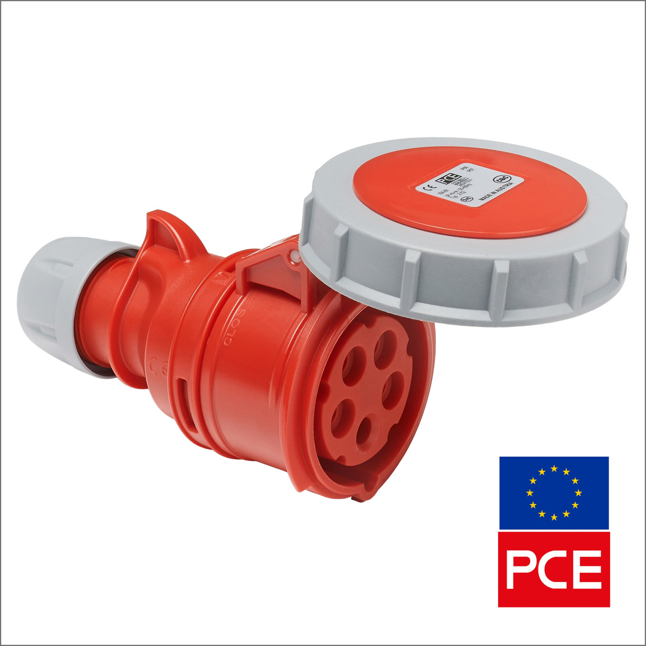 Розетка кабельна PCE 2152-6 IP67 3P+N+PE 16A 400V (силова), фото 1