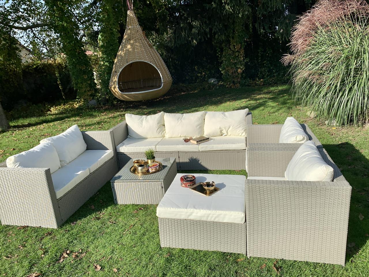 Большой садовый комплект мебели из ротанга Torino - фото 3 - id-p1605630134