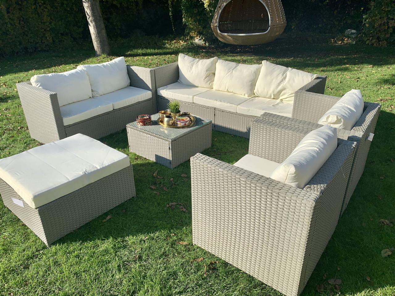 Большой садовый комплект мебели из ротанга Torino - фото 7 - id-p1605630134