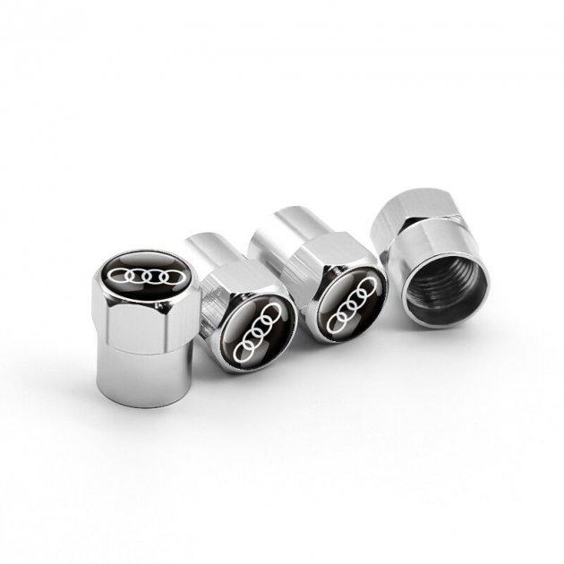 Ковпачки на ніпель для Аудіо Alitek Short Silver Audi Кільця (4 шт.)